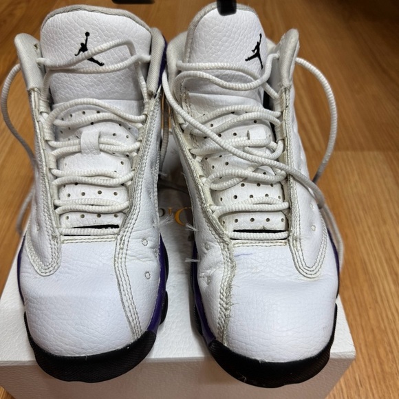 JORDAN. White and Black High-Top Sneakers with Padded Ankle Collar - Picture 1 of 4